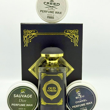 🖤 Oud Supreme + 3 Official Body Waxes Gift Set – Premium Fragrance Combo for Men