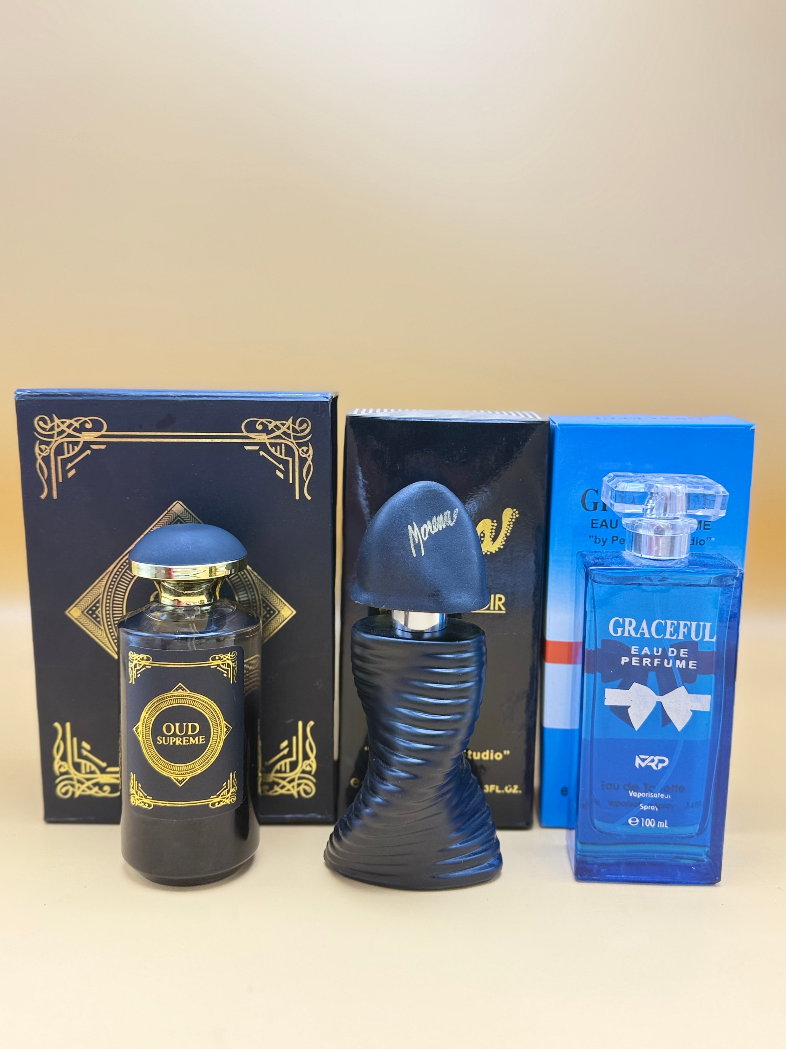 💫 Oud Supreme + Morina + Gracefull – Premium Perfume Trio (100ml Each)