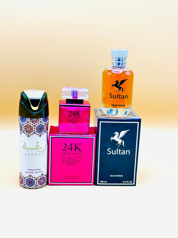 Sultan 24k deal with body spray