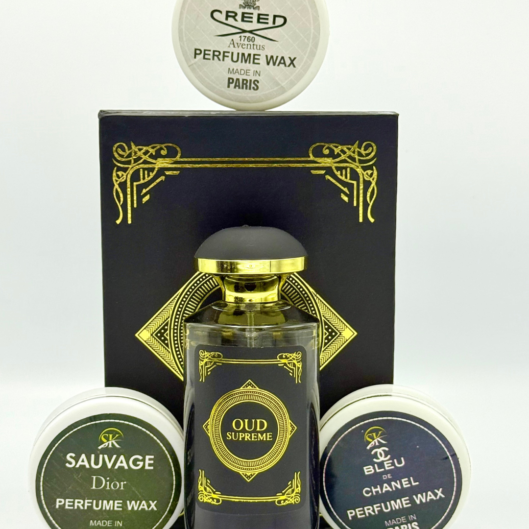 🖤 Oud Supreme + 3 Official Body Waxes Gift Set – Premium Fragrance Combo for Men