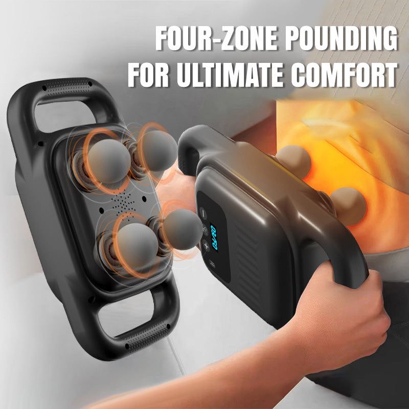 4-Head Deep Tissue Massage Gun – Full Body Relief 💪✨