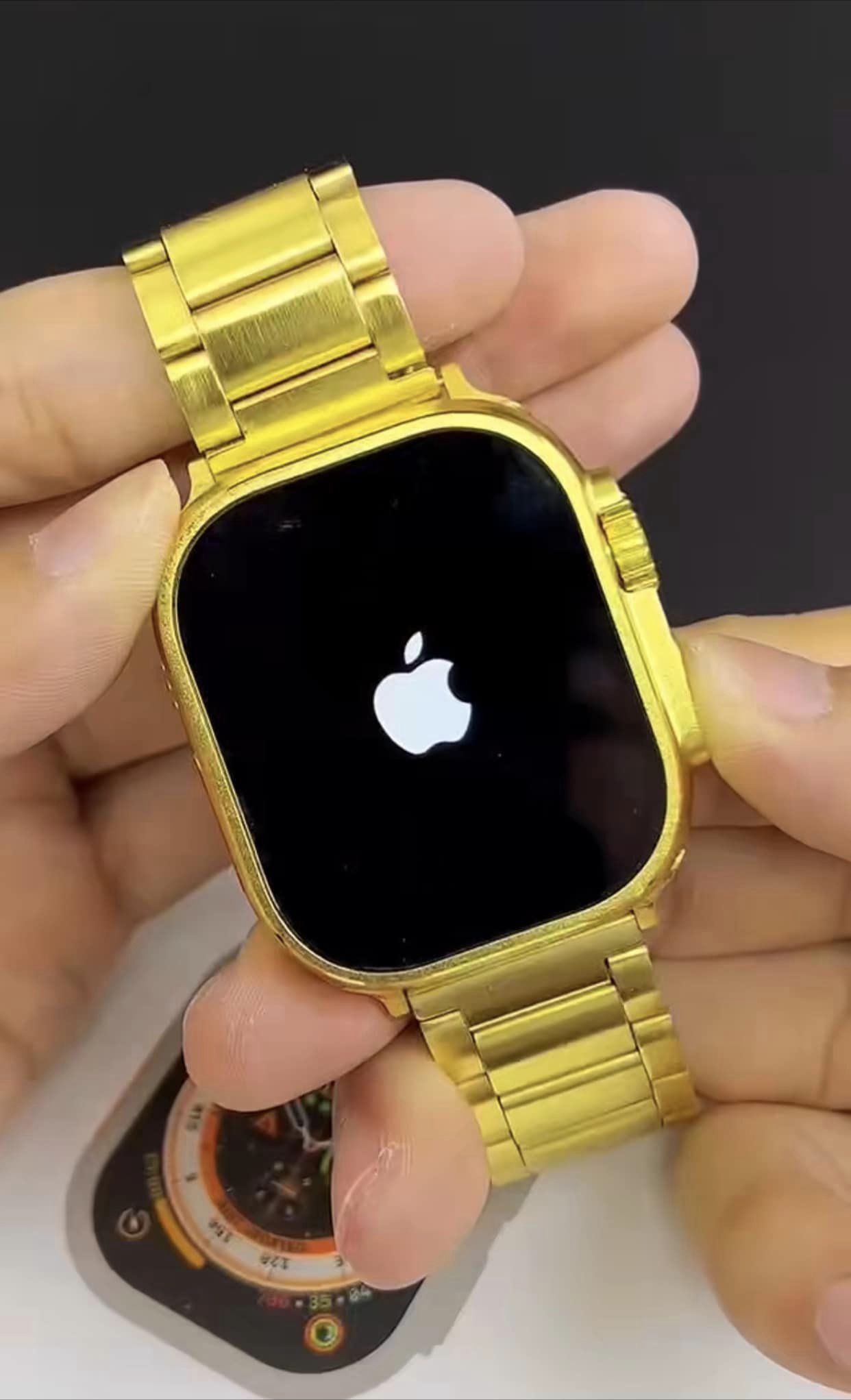 7 in 1 Ultra gold smart Watch Health,GPS, NFC, and Wireless Charging