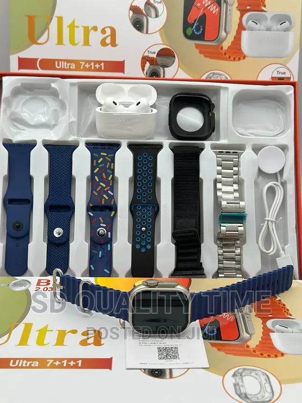 ⌚ CLUBCLASSY Ultra 9 T10 Smartwatch – 7 Straps Included