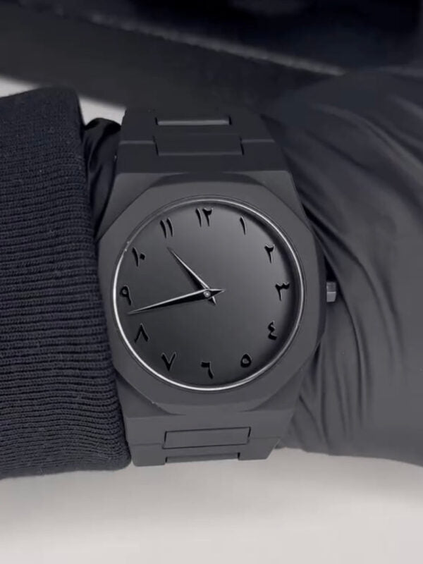 🕰️ Arabic Aura Watch – All Black Edition